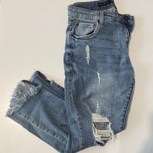 STS Blue Women's Boyfriend Jeans - Light Blue Distressed